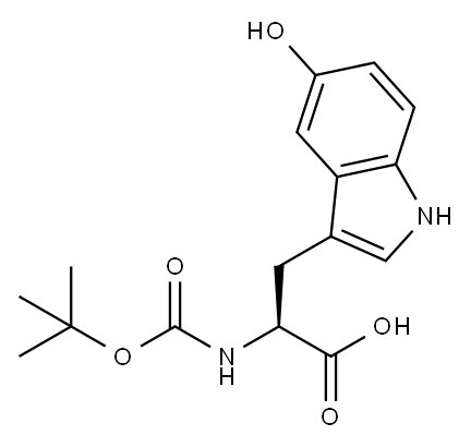 BOC-5-羟基-L-色氨酸 结构式