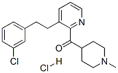 (1-甲基-4-哌啶基)[3-[2-(3-氯苯基)乙基]吡啶-2-基]甲酮盐酸盐 结构式