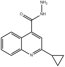 2-环丙基-4-喹啉卡巴肼 结构式