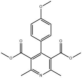 DIMETHYL 4-(4-METHOXYPHENYL)-2,6-DIMETHYLPYRIDINE-3,5-DICARBOXYLATE 结构式