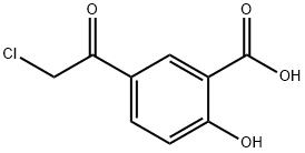 Benzoic acid, 5-(chloroacetyl)-2-hydroxy- (9CI) 结构式