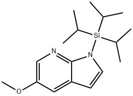 5-甲氧基-1-(三异丙基甲硅烷基)-1H-吡咯并[2,3-B]吡啶 结构式