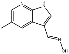 (E)-5-METHYL-1H-PYRROLO[2,3-B]PYRIDINE-3-CARBALDEHYDE OXIME 结构式