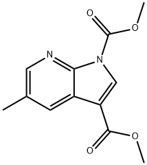 DIMETHYL 5-METHYL-1H-PYRROLO[2,3-B]PYRIDINE-1,3-DICARBOXYLATE 结构式