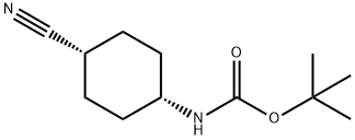 顺-1-(BOC-氨基)-3-氰基环己烷 结构式