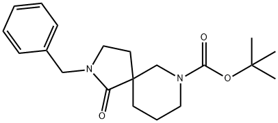 2-苄基-7-BOC-2,7-二氮杂螺[4,5]癸-1-酮 结构式