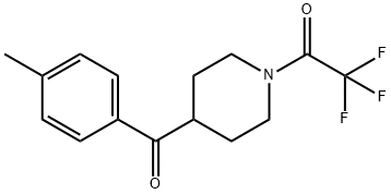 2,2,2-Trifluoro-1-(4-(4-Methylbenzoyl)piperidin-1-yl)ethanone 结构式