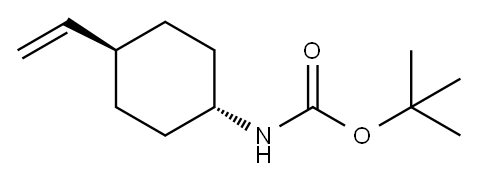 反式-1-(BOC-氨基)-4-乙烯环己烷 结构式