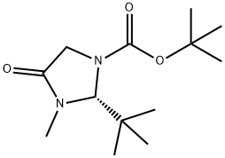 (R)-1-BOC-2-(TERT-BUTYL)-3-METHYL-4-IMIDAZOLIDINONE;(R)-(+)-1-BOC-2-TERT-BUTYL-3-METHYL-4-IMIDAZOLIDINONE 结构式