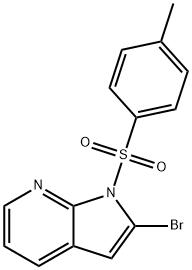 2-溴-1-甲苯磺酰基-1H-吡咯[2,3-B]并吡啶 结构式