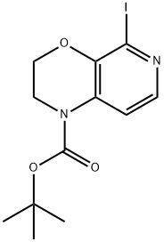 5-碘-2,3-二氢-1H-吡啶并[3,4-B][1,4]噁嗪-1-羧酸叔丁酯 结构式