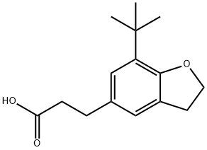 3-(7-tert-Butyl-2,3-dihydrobenzofuran-5-yl)propionic Acid 结构式