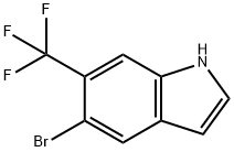 5-溴-6-三氟甲基吲哚 结构式