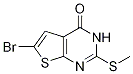 6-BROMO-2-(METHYLTHIO)THIENO[2,3-D]PYRIMIDIN-4(3H)-ONE 结构式