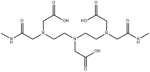 5,8-双羧甲基-11-[2-(甲基氨基)-2-氧代乙基]-3-氧代-2,5,8,11-四氮杂十三烷基-13-羧酸 结构式