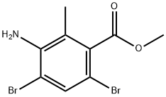 3-氨基-4,6-二溴-2-甲基苯甲酸甲酯 结构式