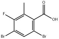 2-甲基-3-氟-4,6-二溴苯甲酸 结构式