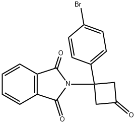 2-(1-(4-溴苯基)-3-氧代环丁基)异吲哚啉-1,3-二酮 结构式