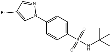 N-T-BUTYL 4-(4-BROMOPYRAZOL-1-YL)BENZENESULFONAMIDE 结构式