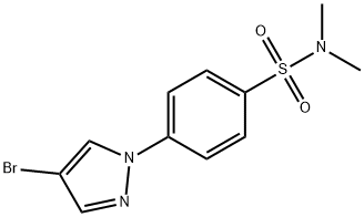 N,N-DIMETHYL 4-(4-BROMOPYRAZOL-1-YL)BENZENESULFONAMIDE 结构式
