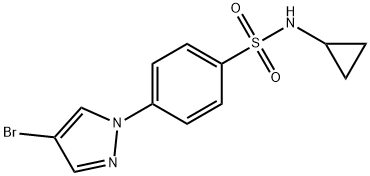 N-CYCLOPROPYL 4-(4-BROMOPYRAZOL-1-YL)BENZENESULFONAMIDE 结构式