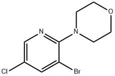 3-BROMO-5-CHLORO-2-MORPHOLINOPYRIDINE 结构式