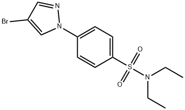 4-(4-BROMO-1H-PYRAZOL-1-YL)-N,N-DIETHYLBENZENESULFONAMIDE 结构式