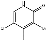 3-BROMO-5-CHLORO-2-HYDROXY-4-PICOLINE 结构式