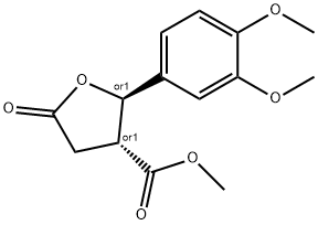 methyl 5-(3,4-dimethoxyphenyl)-2,3,4,5-tetrahydro-2-oxo-4-furancarboxylate 结构式