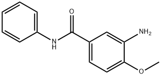 3-氨基-4-甲氧基苯甲酰苯胺 结构式