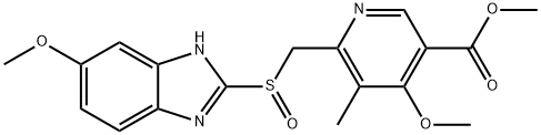 2-[(4-METHOXY-5-METHOXYCARBONYL-3-METHYL-2-PYRIDINYL)-METHYLSULFINYL]-5-METHOXYBENZIMIDAZOLE 结构式