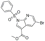 1H-Pyrrolo[2,3-b]pyridine-3-carboxylic acid, 5-broMo-1-(phenylsulfonyl)-, Methyl ester 结构式