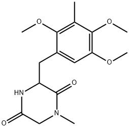 1-methyl-3-(2,4,5-trimethoxy-3-methylphenylmethyl)-2,5-piperazinedione 结构式