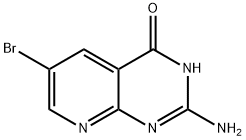 2-氨基-6-溴吡啶并[2,3-D]嘧啶-4(3H)-酮 结构式