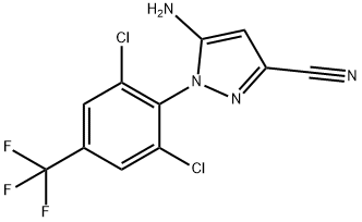 5-氨基-3-氰基-1-(2,6-二氯-4-三氟甲基苯基)吡唑 结构式