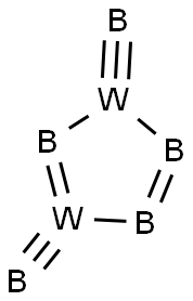 五硼化二钨 结构式