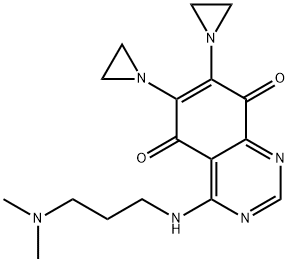 6,7-bis(1-aziridinyl)-4-((3-(N,N-dimethylamino)propyl)amino)-5,8-quinazolinedione 结构式