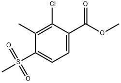 2-氯-3-甲基-4-甲磺酰基苯甲酸甲酯 结构式