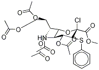 5-(Acetylamino)-2-chloro-2,5-dideoxy-3-S-phenyl-3-thio-D-erythro-a-L-gluco-2-nonulopyranosonic acid methyl ester 4,7,8,9-tetraacetate
