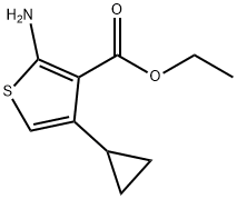 2-AMINO-4-CYCLOPROPYL-THIOPHENE-3-CARBOXYLIC ACID ETHYL ESTER 结构式