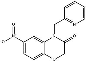 6-硝基-4-(2-吡啶甲基)-1,4-苯并噁嗪-3-酮 结构式