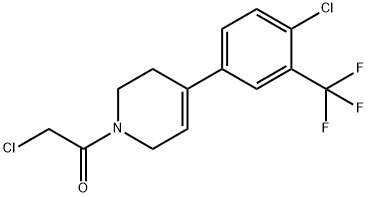 2-氯-1-(4-(4-氯-3-(三氟甲基)苯基)-3,6-二氢吡啶-1(2H)-基)乙烷-1-酮 结构式