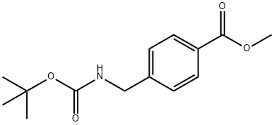 4-(BOC-氨甲基)苯甲酸甲酯 结构式