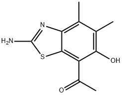 Ethanone,  1-(2-amino-6-hydroxy-4,5-dimethyl-7-benzothiazolyl)- 结构式
