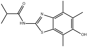 Propanamide,  N-(6-hydroxy-4,5,7-trimethyl-2-benzothiazolyl)-2-methyl- 结构式