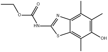Carbamic  acid,  (6-hydroxy-4,5,7-trimethyl-2-benzothiazolyl)-,  ethyl  ester  (9CI) 结构式