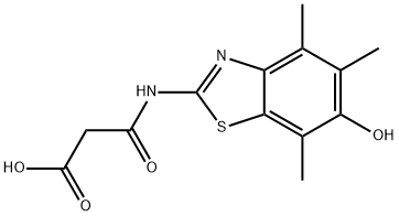 Propanoic  acid,  3-[(6-hydroxy-4,5,7-trimethyl-2-benzothiazolyl)amino]-3-oxo- 结构式