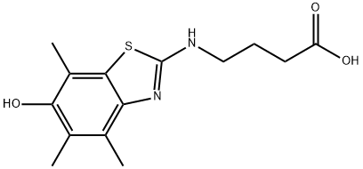 Butanoic  acid,  4-[(6-hydroxy-4,5,7-trimethyl-2-benzothiazolyl)amino]- 结构式