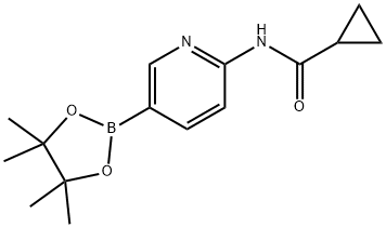 N-(5-(4,4,5,5-四甲基-1,3,2-二氧杂环己硼烷-2-基)吡啶-2-基)环丙烷甲酰胺 结构式