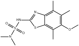 Sulfamide,  N-(6-methoxy-4,5,7-trimethyl-2-benzothiazolyl)-N,N-dimethyl- 结构式